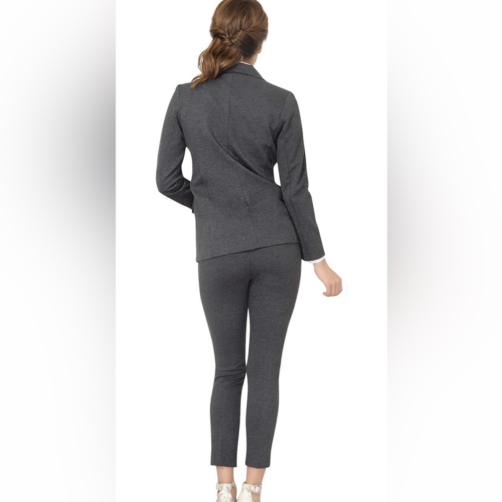 MARY CRAFTS Women's Gray Blazer and Pants Set Size 6 - Picture 3 of 6